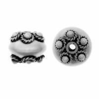 Sterling Silver Fancy Small Beads 6.5x8.5mm - B1208