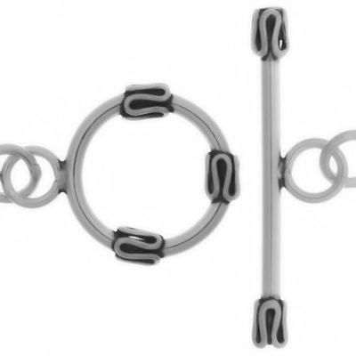 Sterling Silver Toggle Clasps Ø 16 mm – C3061