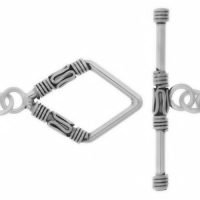 Sterling Silver Toggle Clasps 10x15mm - C3063