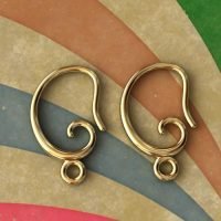 Sterling Silver Ear Wires 16.5x9mm - E8069