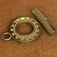 Sterling Silver Toggle Clasps Ø14.85mm, 18mm Bar - C3178