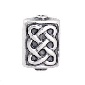 Sterling Silver special shape Stamped Beads  12.5x5.5mm - B1124