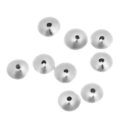 Sterling Silver Saucer Plains Beads  , small size