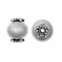Sterling Silver Melon Small Beads 9.5x8mm - B1141
