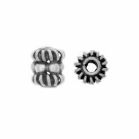 Sterling Silver Barrel Small Beads  4.5x5mm - B1146