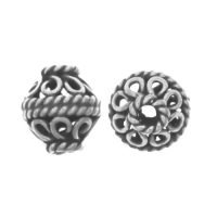 Sterling Silver Fancy Wire Beads  9x7.5 mm - B1155