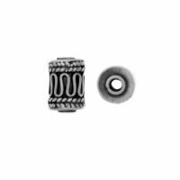 Sterling Silver Ornate Small Beads  9x7mm - B1187