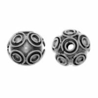 Sterling Silver Fancy Small Beads 7.6x8.6mm - B1201