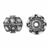 Sterling Silver Fancy Small Beads  10x10.5mm - B1212