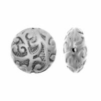 Sterling Silver special shape Stamped Beads  13.5x7.3mm - B1475
