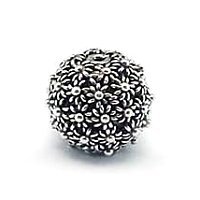 Sterling Silver Round Round Beads  12.5x13.6mm - B1552