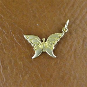 Sterling Silver Butterfly Charm 14x7.5mm - CH079
