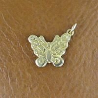 CH085- Sterling Silver Butterfly Charm 14.4x12.6mm - CH085