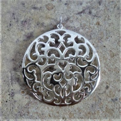 Sterling Silver Charm Round Charm - CH101