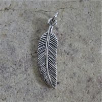 Sterling Silver Feather Charm - CH102