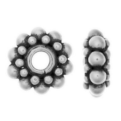 Sterling Silver Saucer Spacer Beads 4x10mm - S5001