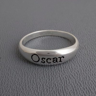 Sterling Silver Personalized Ring Custom Name Engraved - RG003P