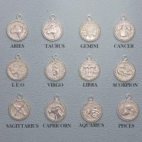 Sterling Silver Zodiac Pendant Charm