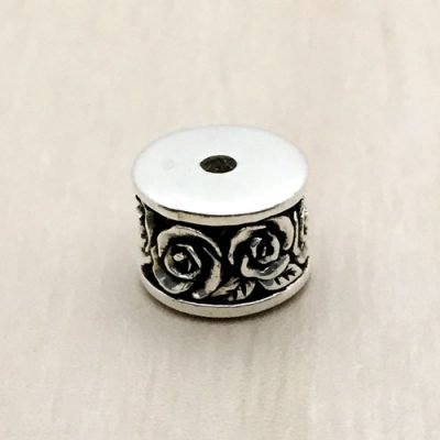 Sterling Silver Ornate Tube Beads - B1666