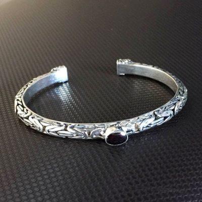 Sterling Silver Byzantine Chain Cuff