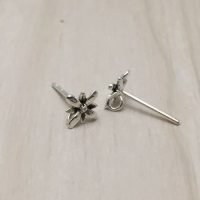 Sterling Silver Flower Ear Post