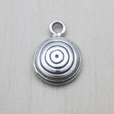 Sterling Silver Round Charm