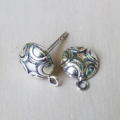 Sterling Silver Round Ear Post