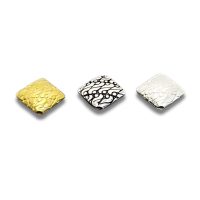 Sterling Silver Diamond Beads 10x10mm - B1726