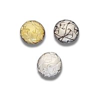 Sterling Silver Round Beads 10×6.5mm – B1757
