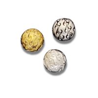 Sterling Silver Round Beads 10×6.5mm – B1759