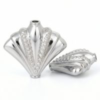 Silver plated brass beads for jewelry making