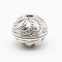Silver plated brass beads for jewelry making