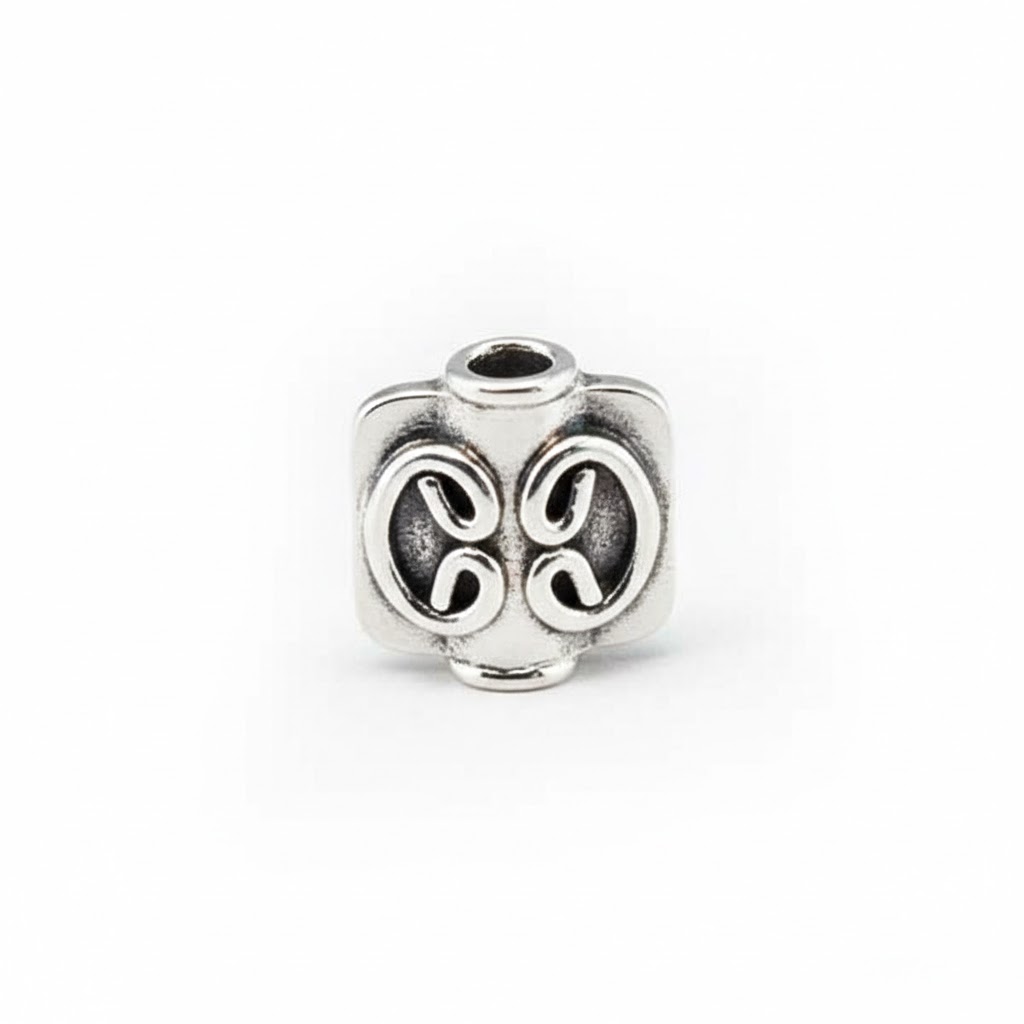 Silver plated brass beads for jewelry making
