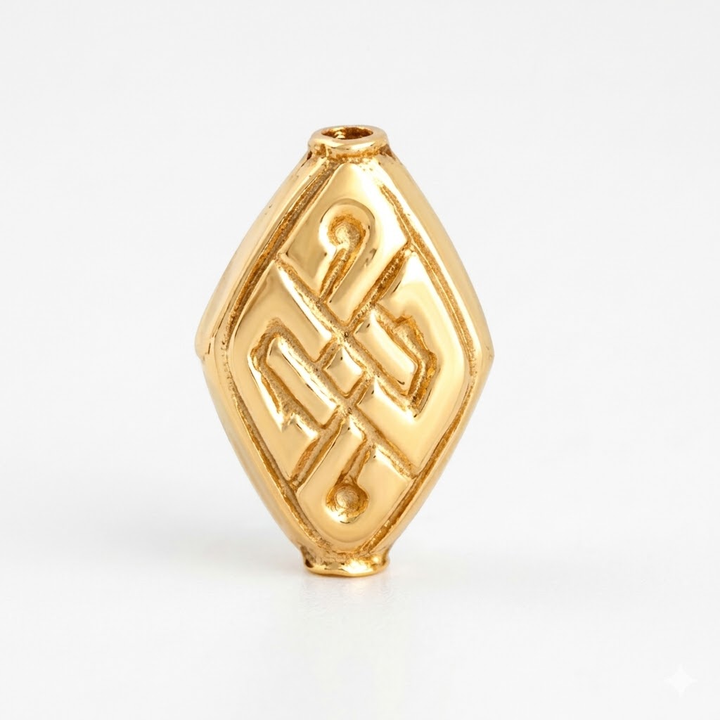 gold plated bali brass beads B1125X