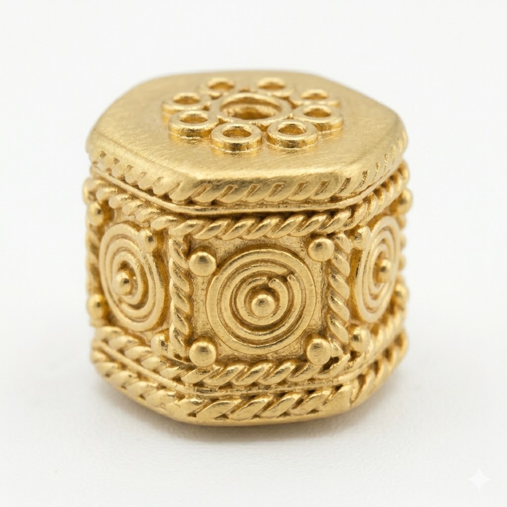 gold plated bali brass beads B1575X