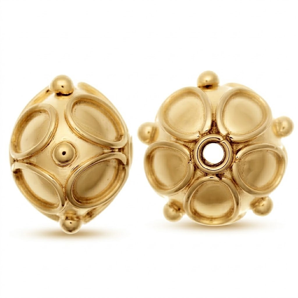 gold plated brass beads B1542G