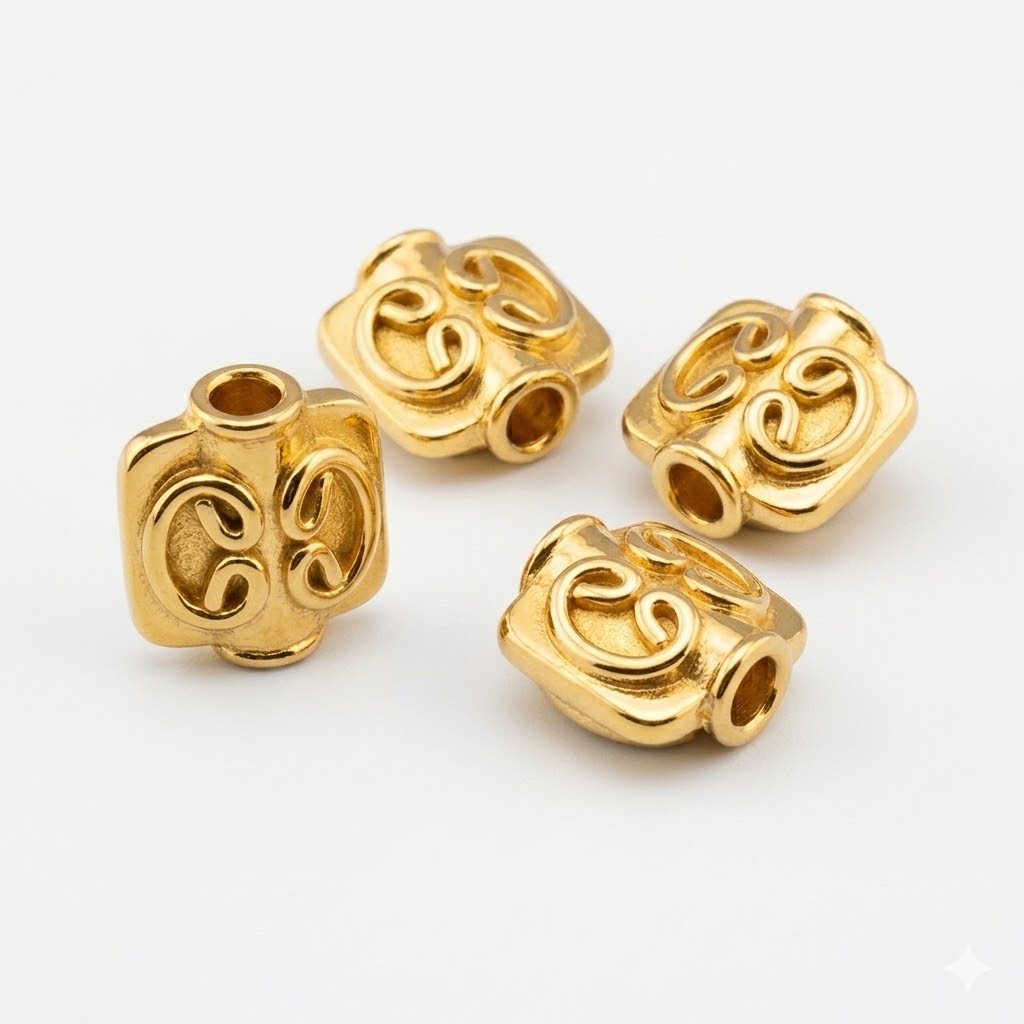 gold plated brass beads B1551G