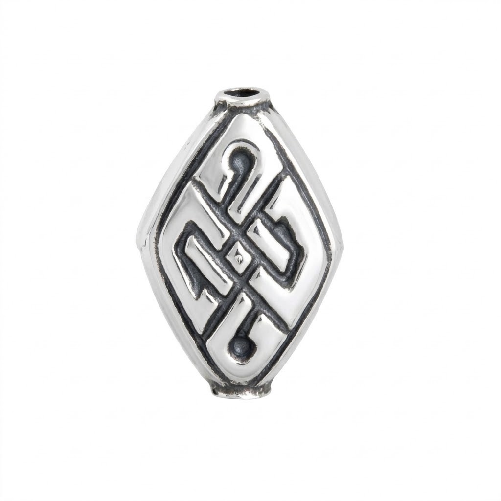 silver plated bali brass beads B1125X