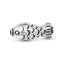 silver plated fish brass beads B1145X