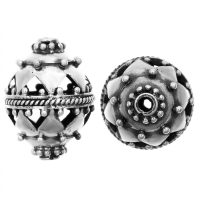 silver plated bali brass beads B1572X