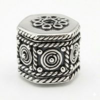 silver plated bali brass beads B1575X