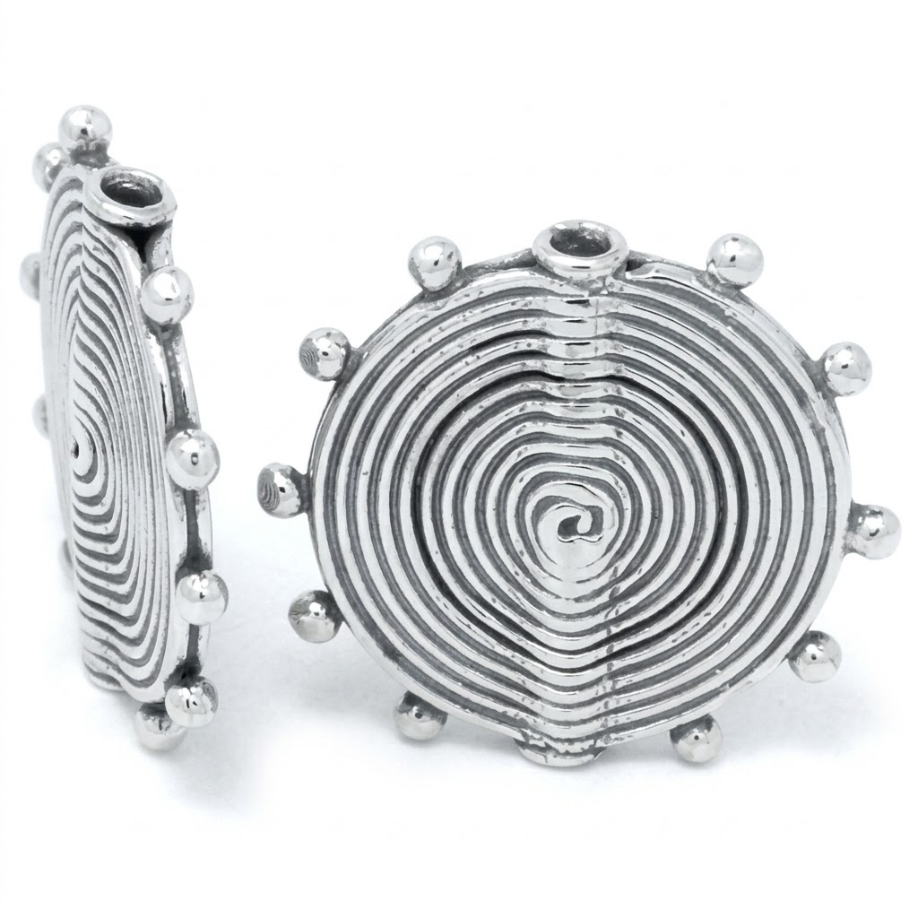 silver plated bali brass beads S5109S