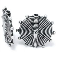 silver plated bali brass beads S5109S