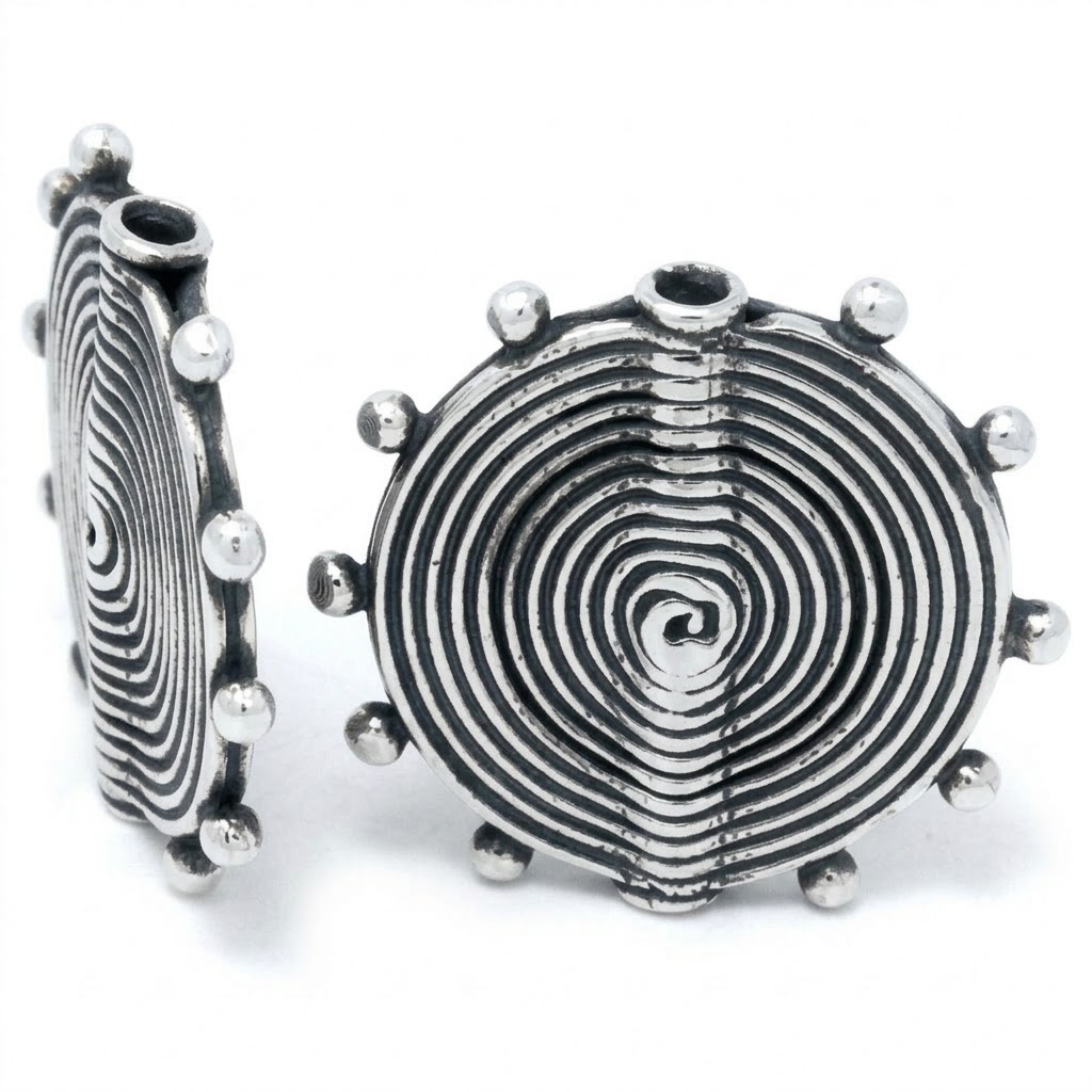 silver plated bali brass beads S5109S