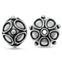 Bold Oval Ring & Raised Dot Brass Bead