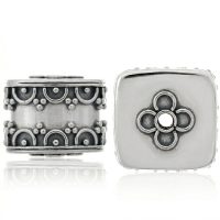 silver plated brass cube beads B1379X