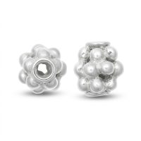 silver plated brass spacer bead S5106
