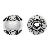 Ornate Brass Concentric Ring & Granule Bead
