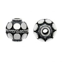 silver plated round brass beads B1527X