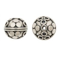 silver plated round brass beads B1529X